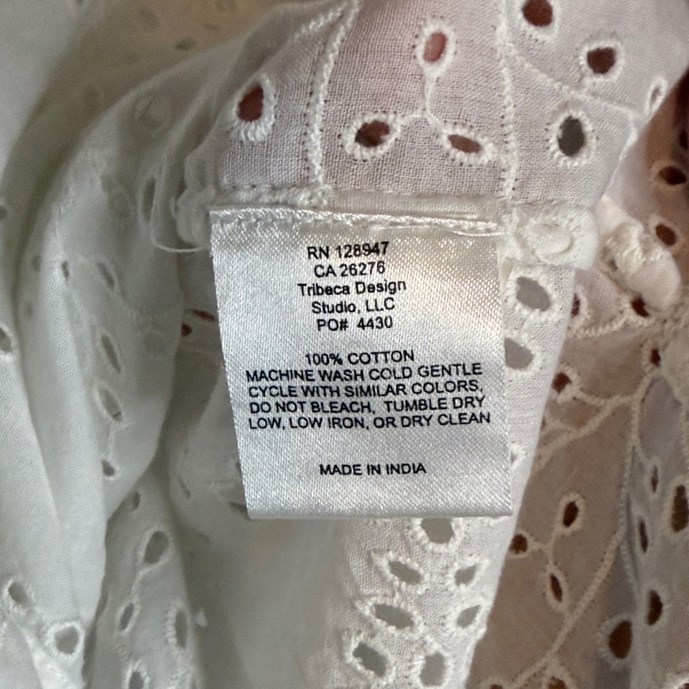 Nili Lotan White Eyelet Blouse - Picture 7 of 10